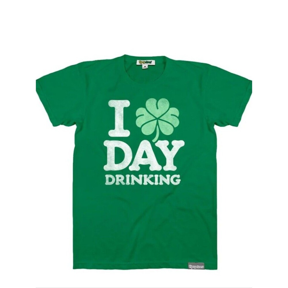 Tipsy Elves Green I ☘️ Day Drinking Crewneck Tee Size XL NWT